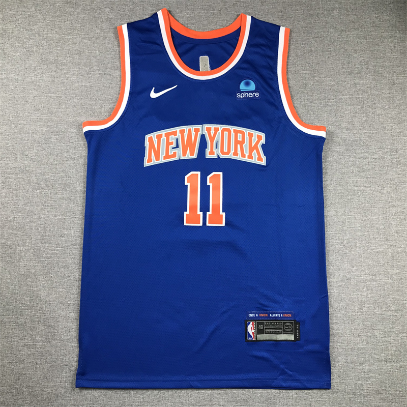 Men New York Knicks #11 Brunson Blue Nike 2025 NBA Jersey
